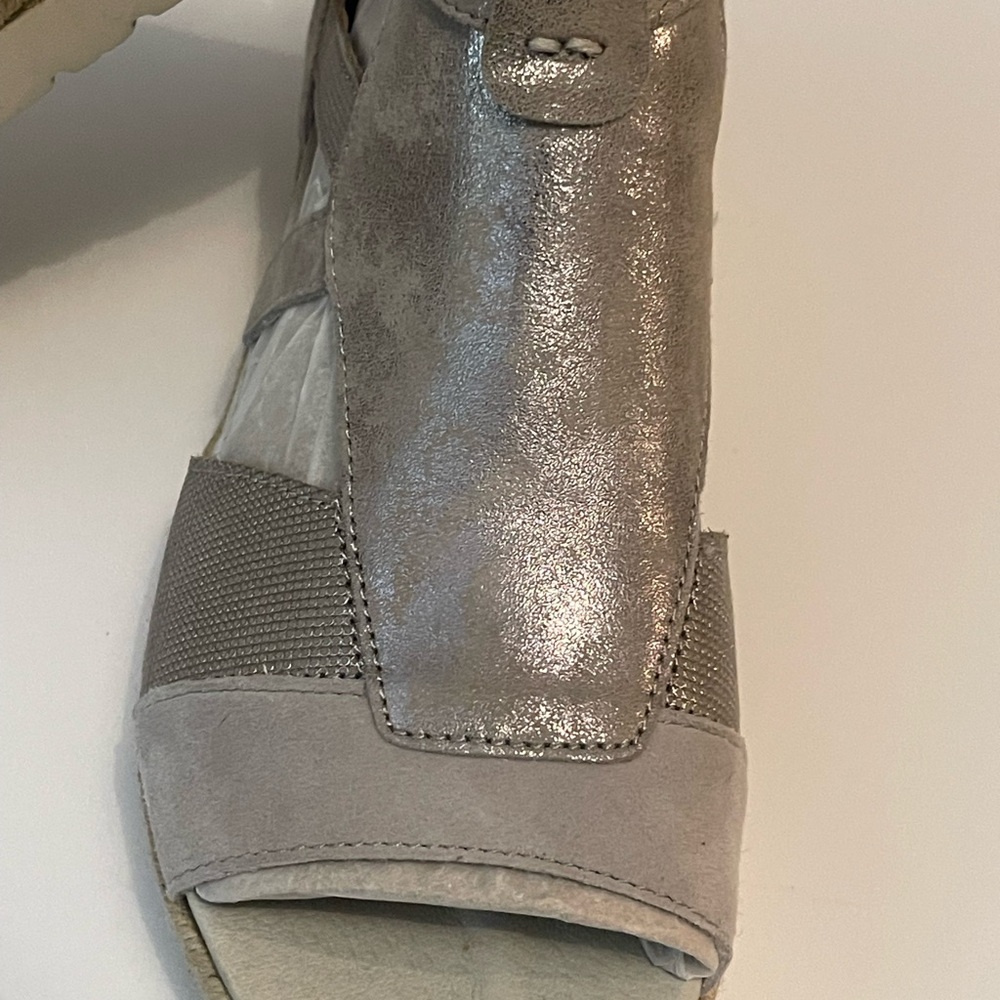 Silver wedge, heel sandals